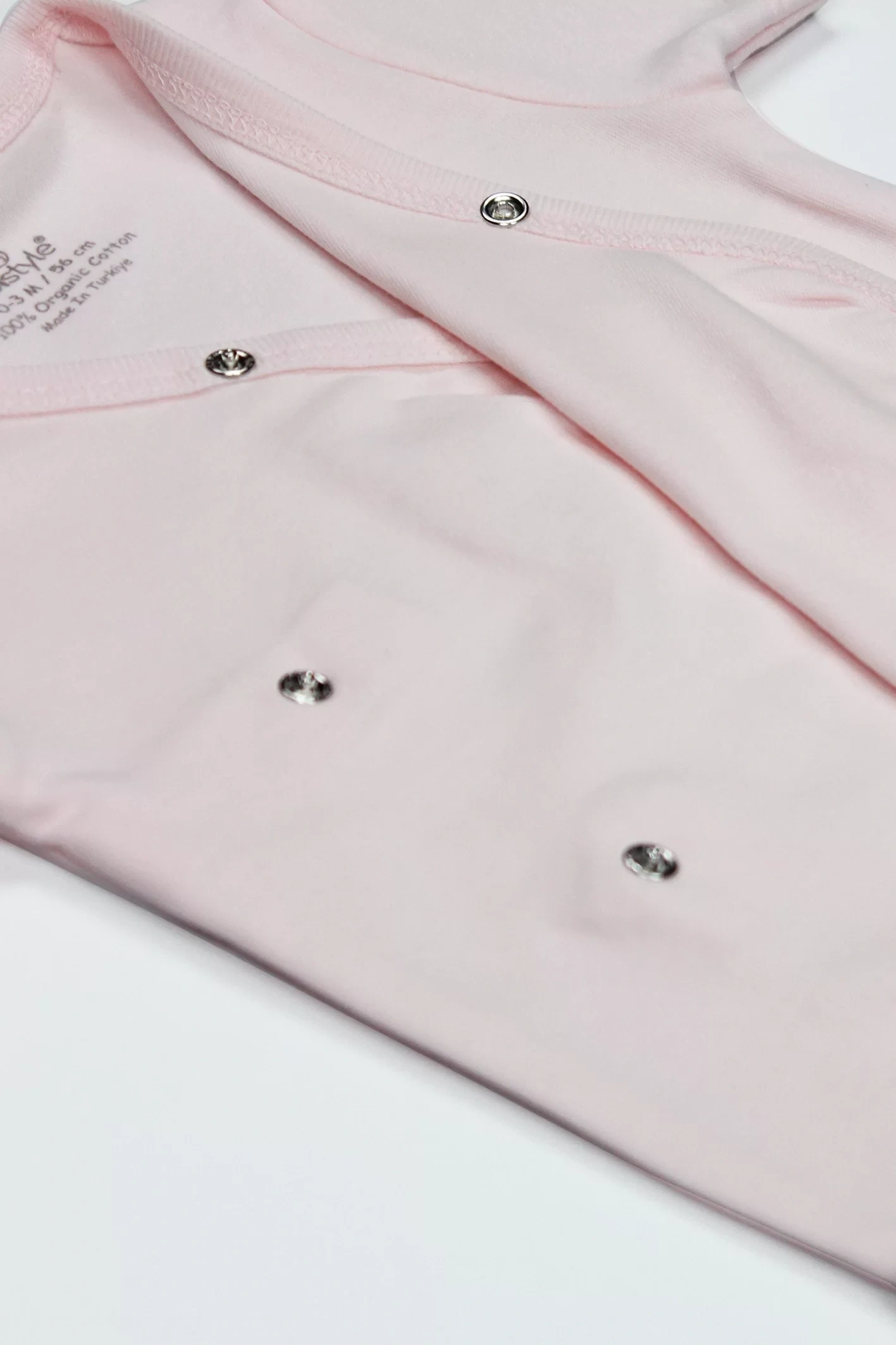Bistyle Organik Natural Basic Style Kruvaze Uzun Kol Body Bs17102 Pembe