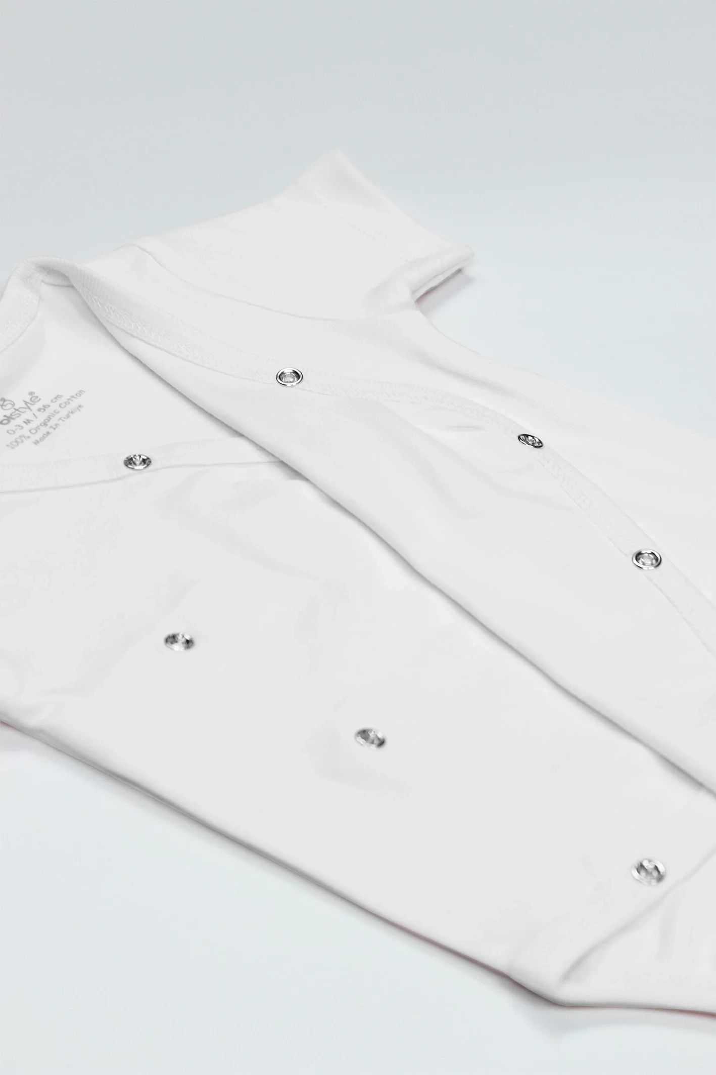 Bistyle Organik Natural Basic Style Kruvaze Yarım Kol Body Bs17101 Beyaz