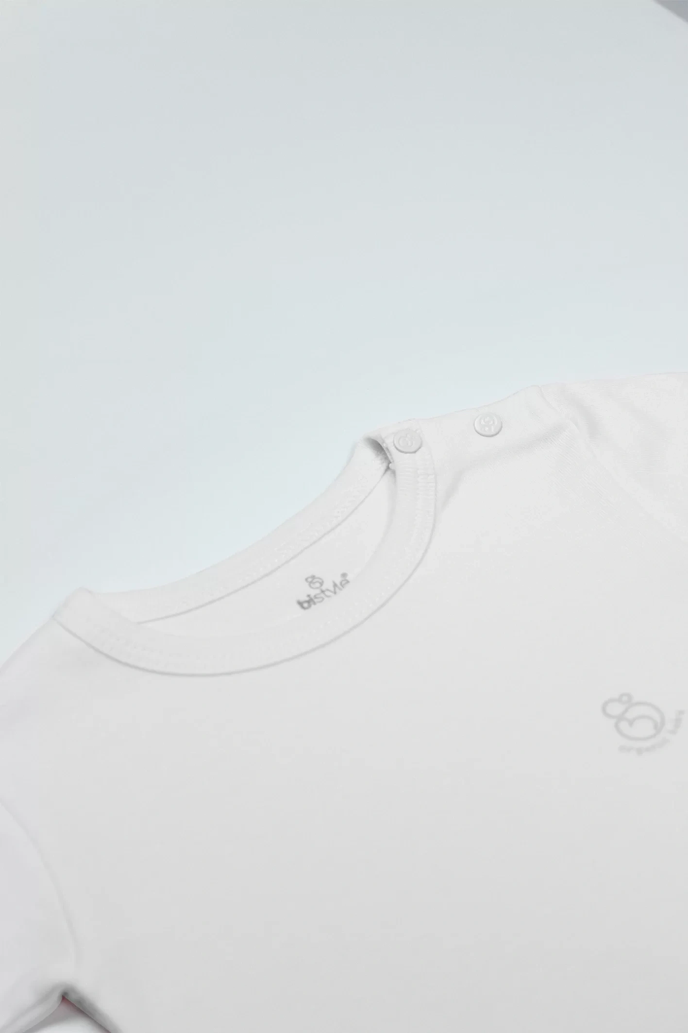Bistyle Organik Natural Basic Style Yarım Kol Body Bs17103 Beyaz