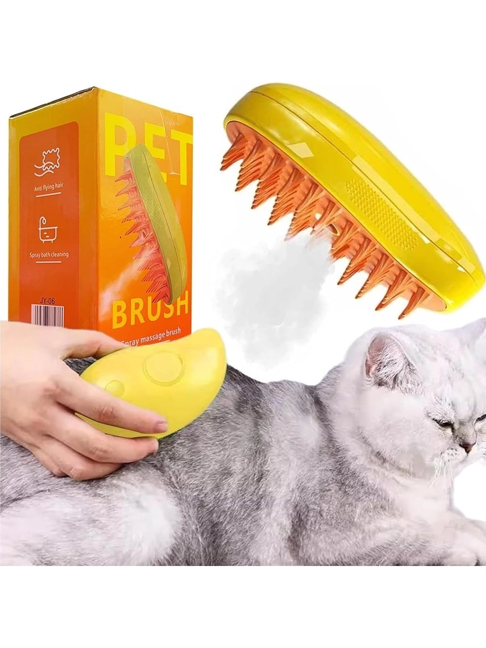 Brush Buharlı Şarjlı Kedi Köpek Yıkama Aparatı