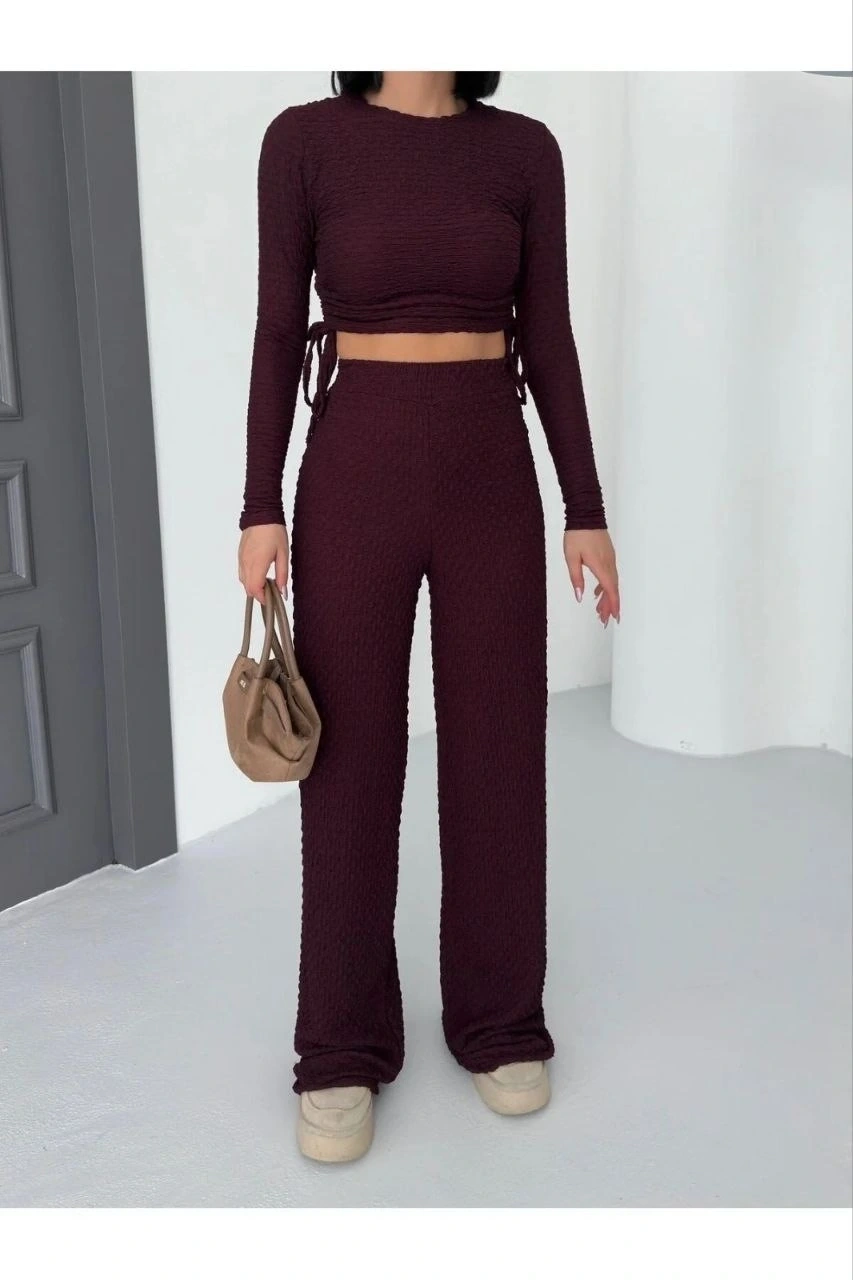 Bubble alt üst takım bordo pt510446