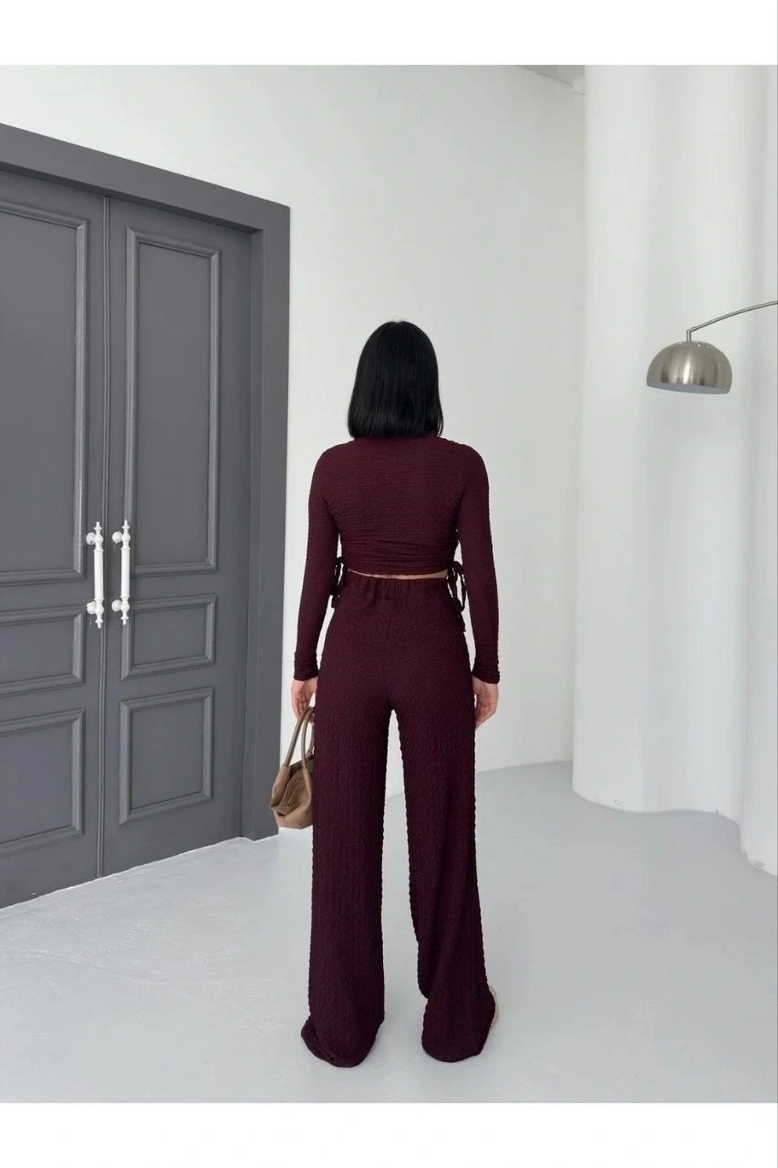 Bubble alt üst takım bordo pt510446