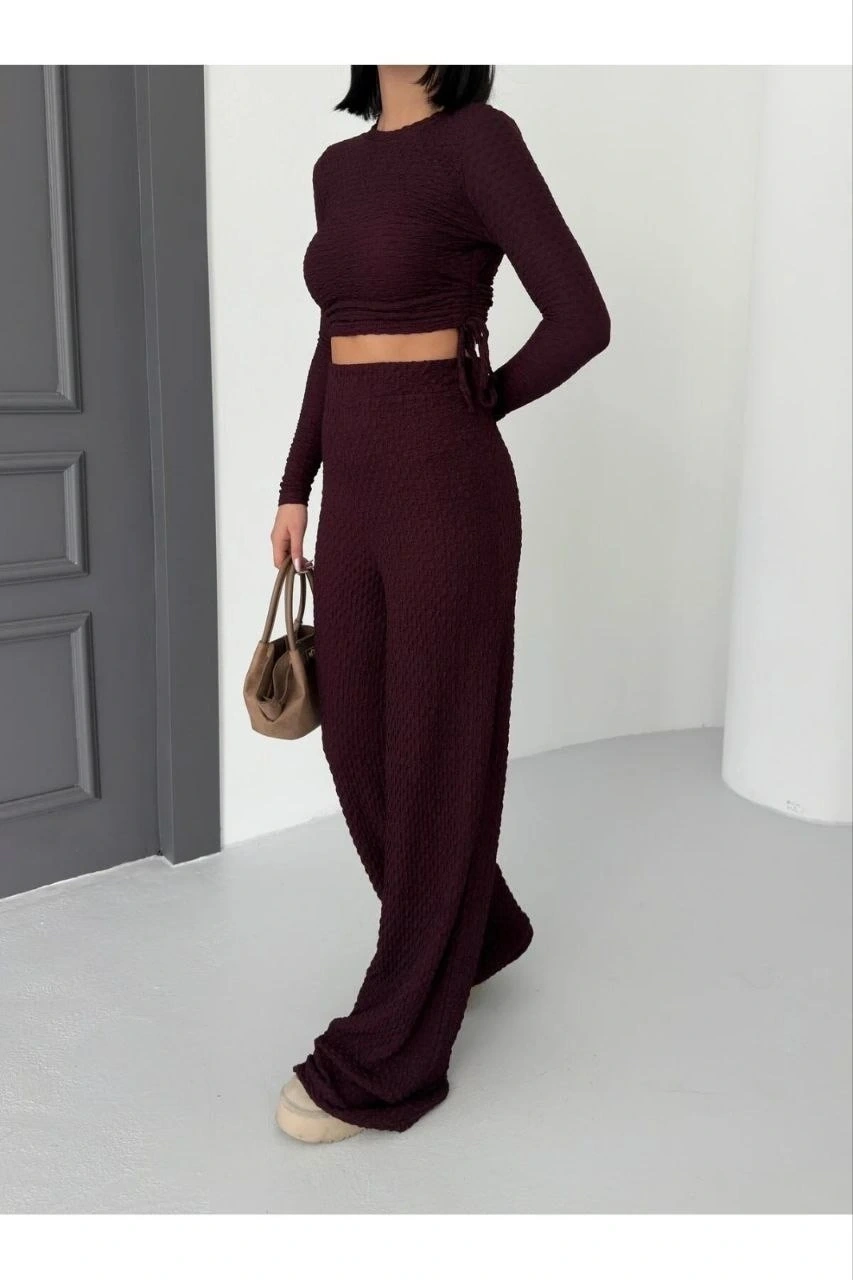 Bubble alt üst takım bordo pt510446