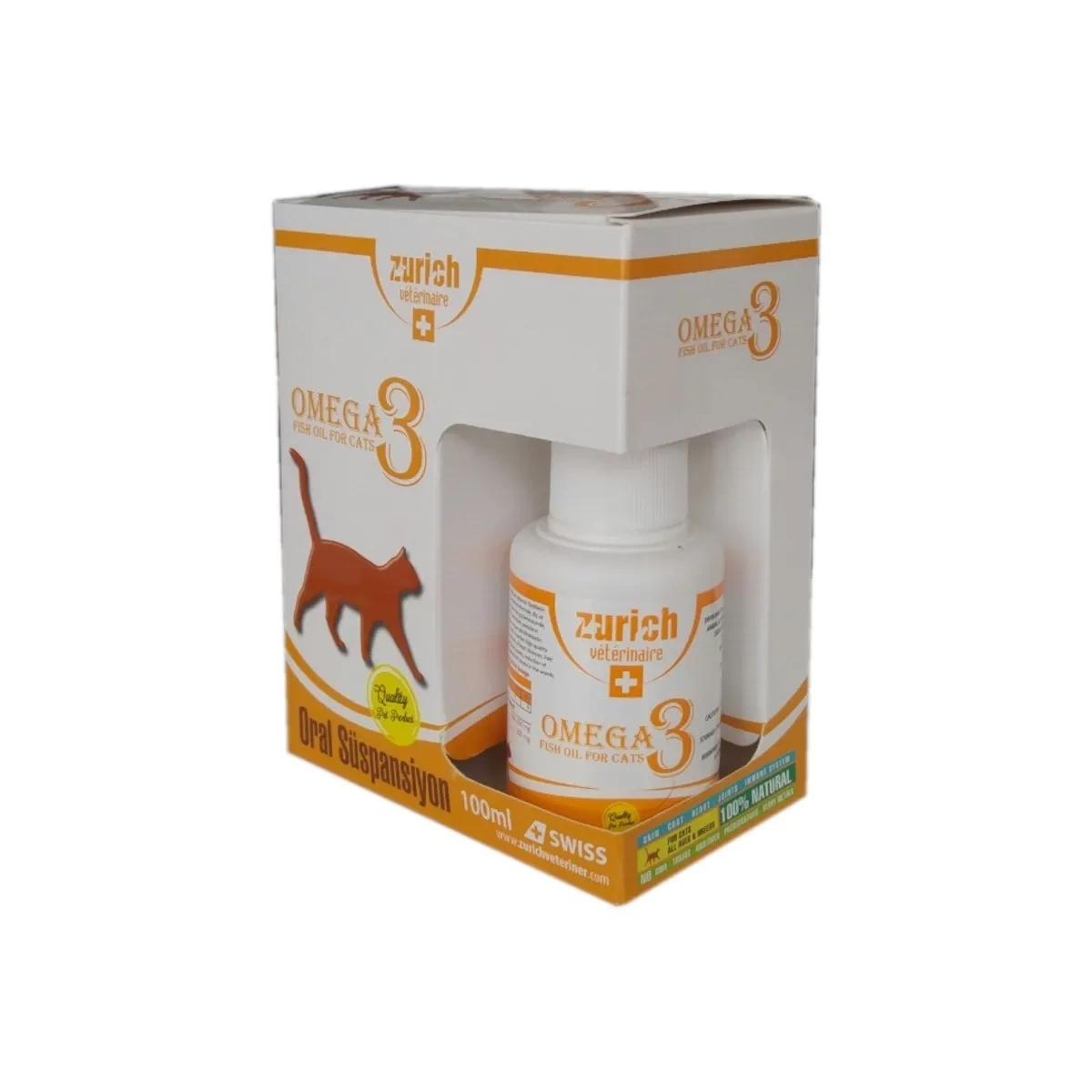Cat Omega-3 Balık Yağı Tüy Döküm Önleyici/Tüy Sağlığı 100ml