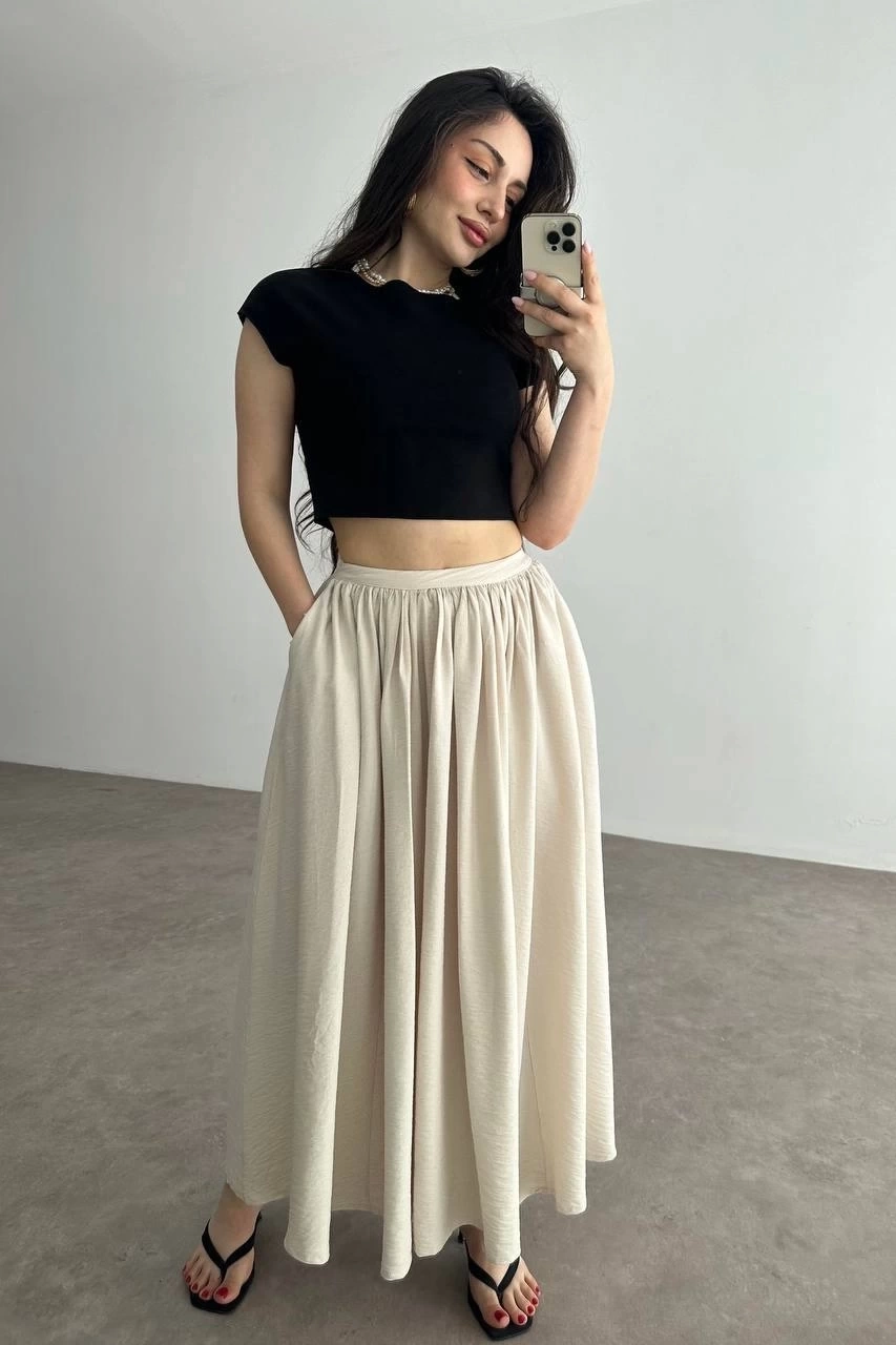 Cepli keten etek bej kz24