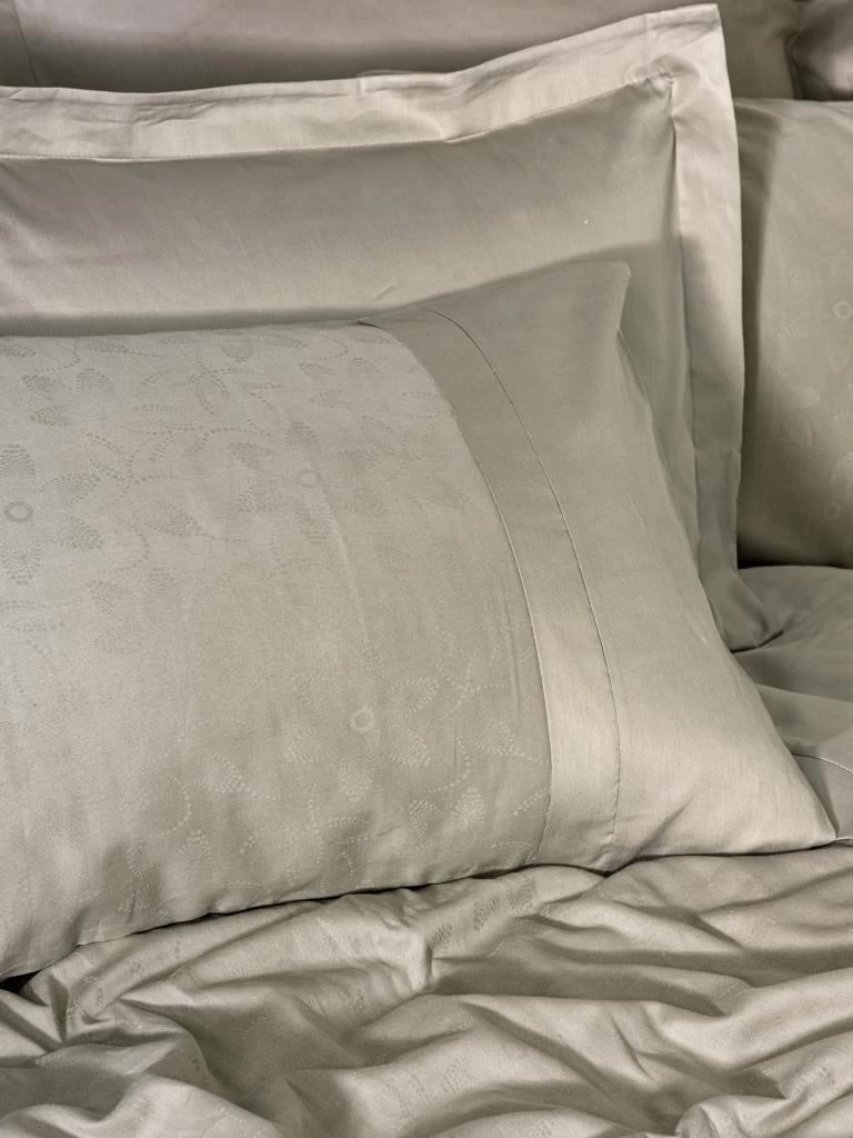 Çift Kişilik Jakarlı Saten Nevresim Takımı Demure Vizon