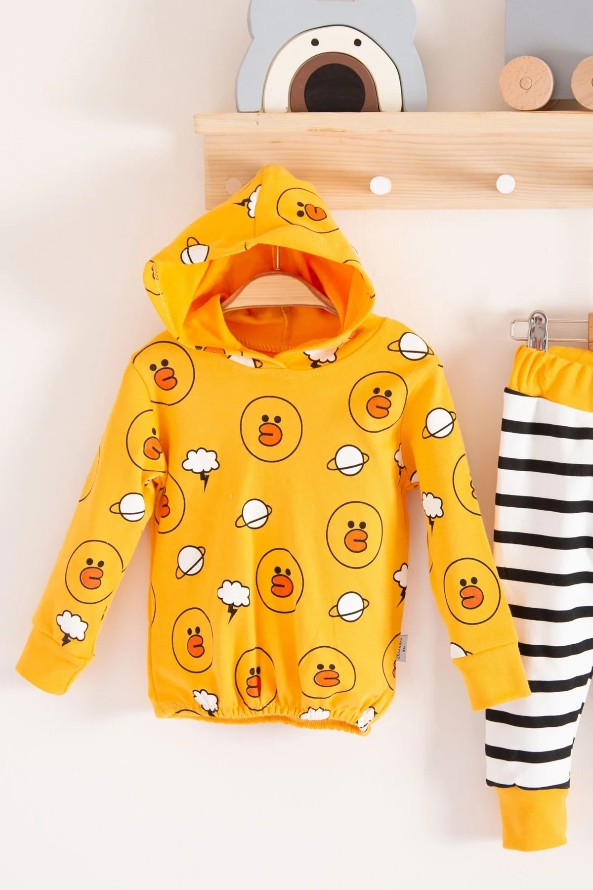 Civciv Desenli 2li % 100 Pamuk Erkek Bebek Takımı