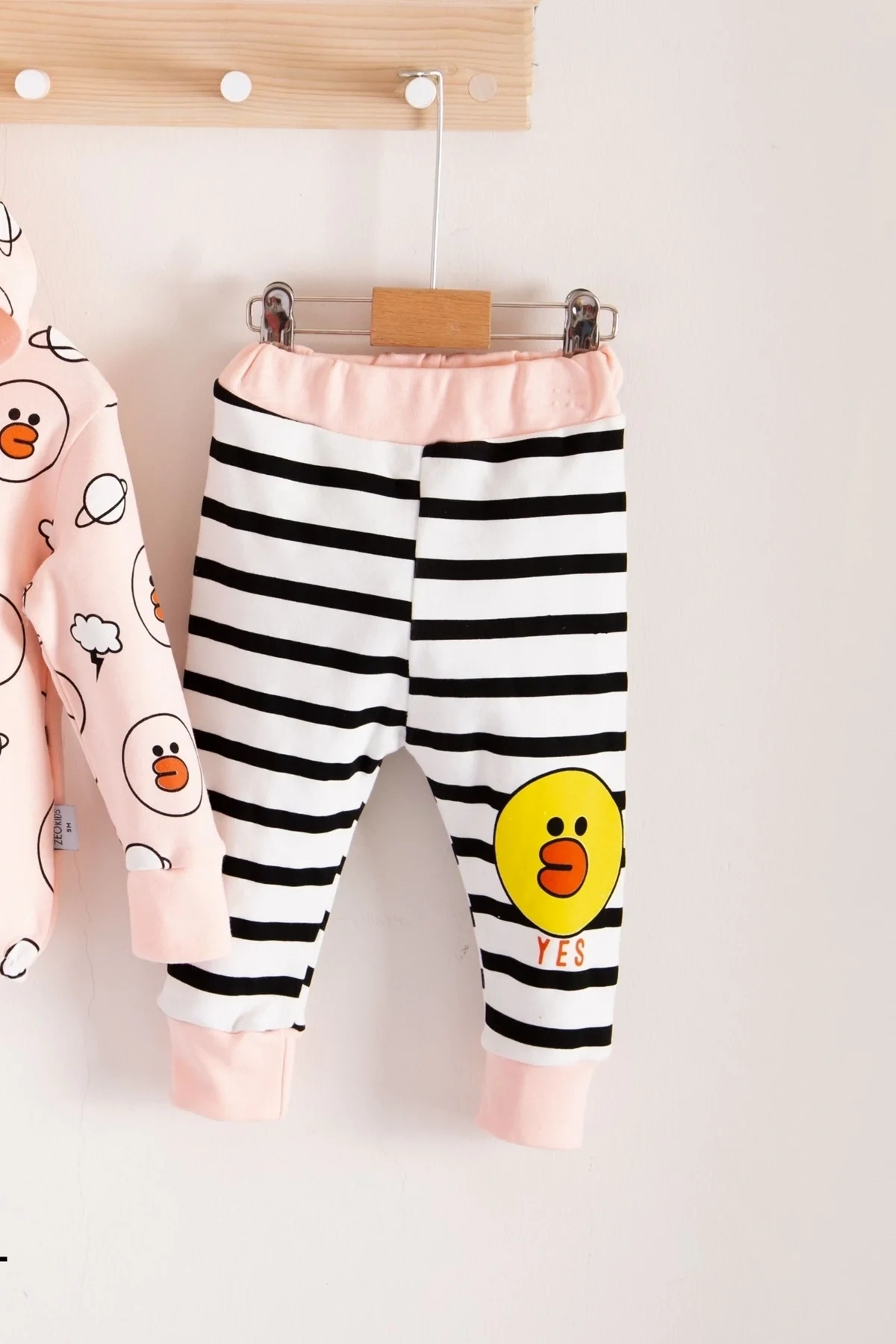 Civciv Desenli 2li % 100 Pamuk Kız Bebek Takımı