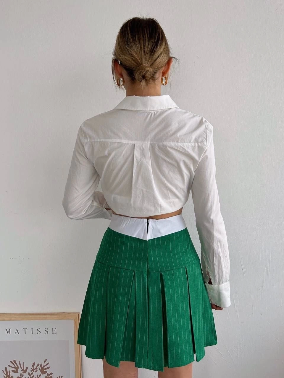 Çizgili Pileli etek s24-1013