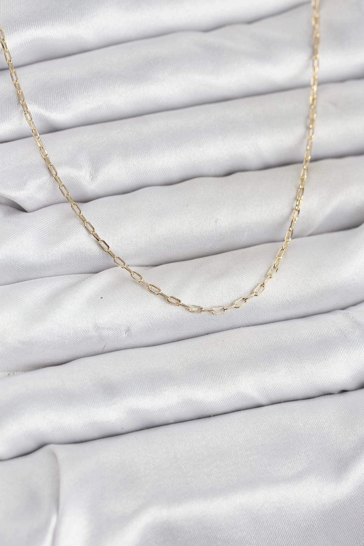 CM 14K Gold Renk Ataç Zincir Model 60 cm Kadın Kolye