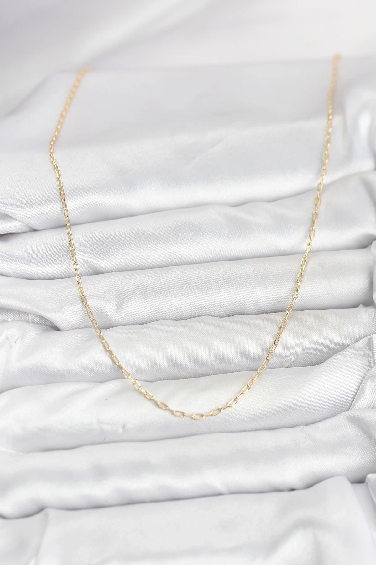 CM 14K Gold Renk Ataç Zincir Model 60 cm Kadın Kolye