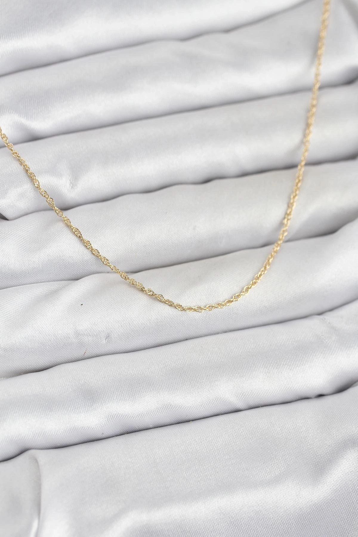 CM 14K Gold Renk Burgu Model 60 cm Kadın Kolye