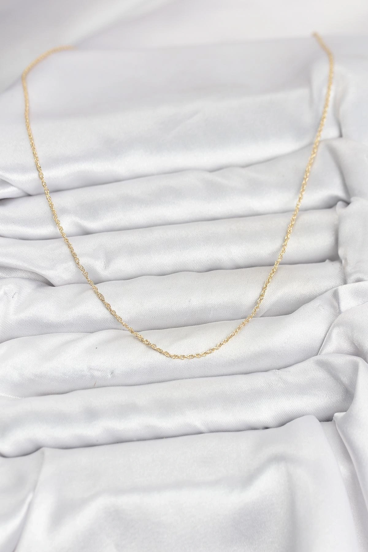 CM 14K Gold Renk Burgu Model 60 cm Kadın Kolye