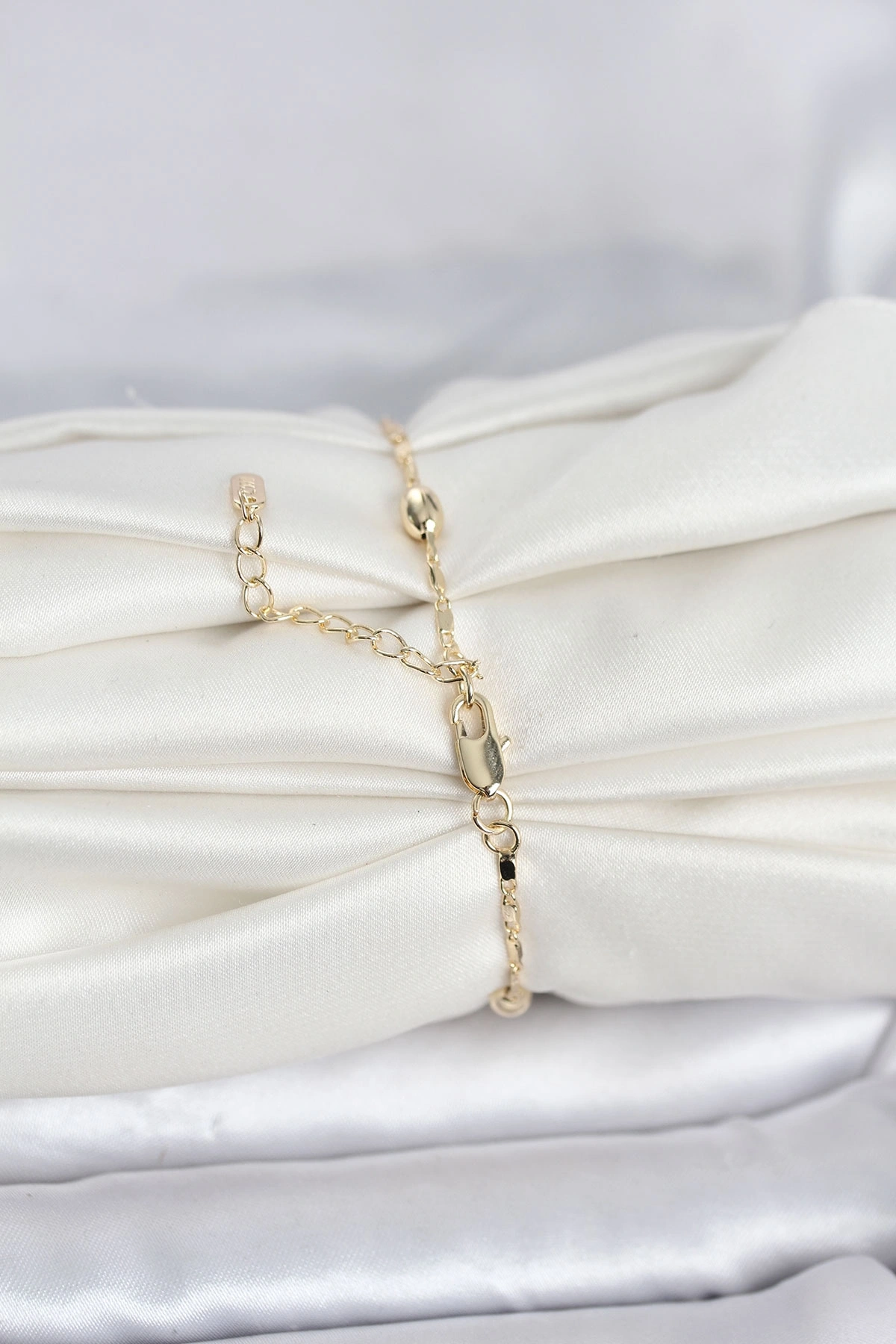 CM 14K Gold Renk Damla Topçuk Model Kadın Bileklik