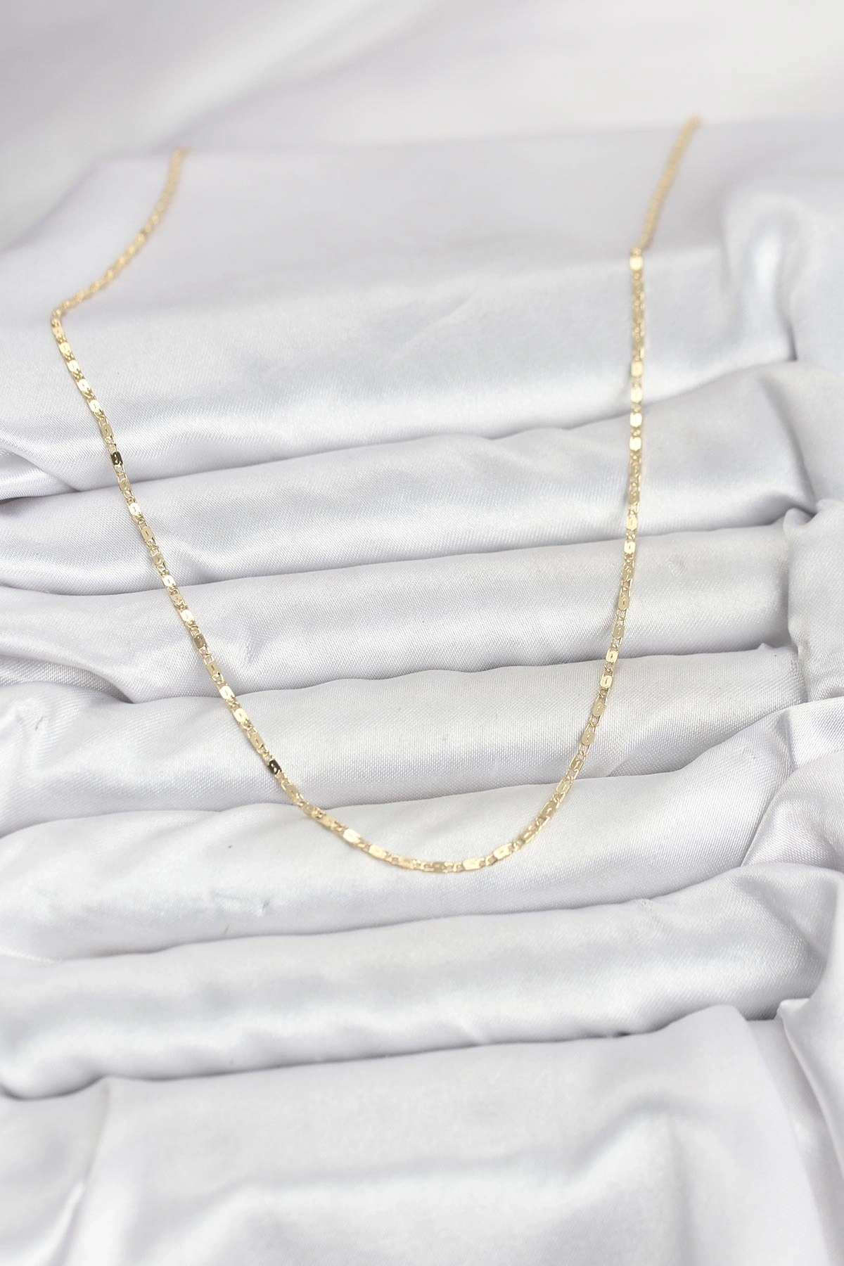 CM 14K Gold Renk Ezme Zincir Model 60 cm Kadın Kolye