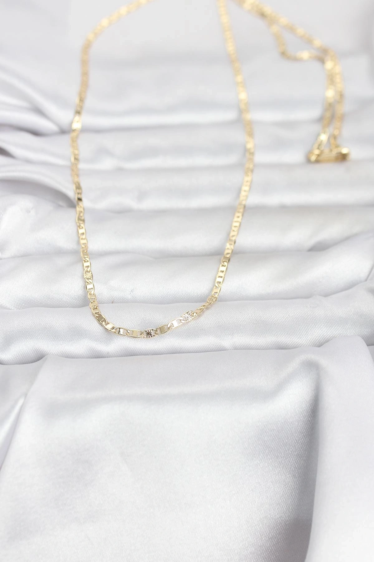 CM 14K Gold Renk Zincir Model 60 cm Kadın Kolye