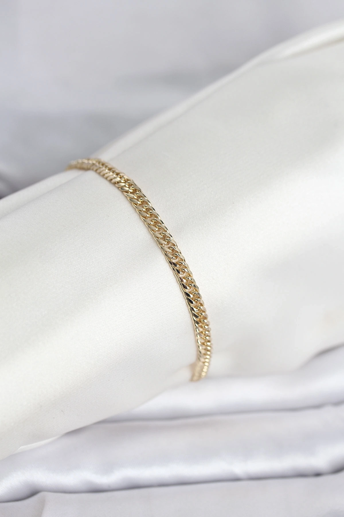 CM 14K Gold Renk Zincir Model Kadın Bileklik