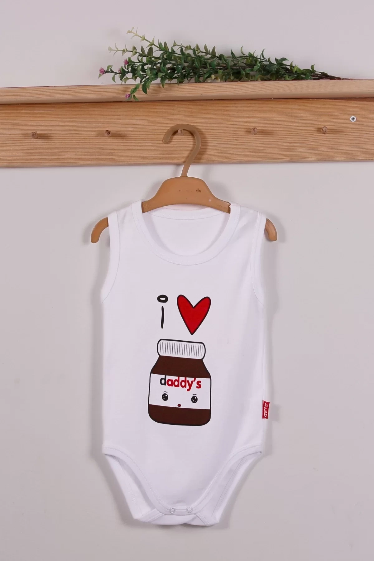 Daddys Cikolata Desenli Askılı Unisex Body