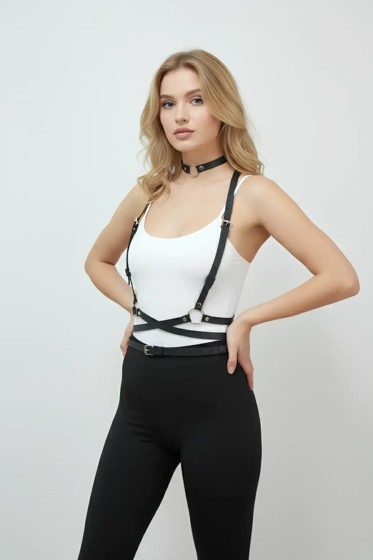 Deri Kemer, Elbise Kemeri Ve Choker Takım - Brf632