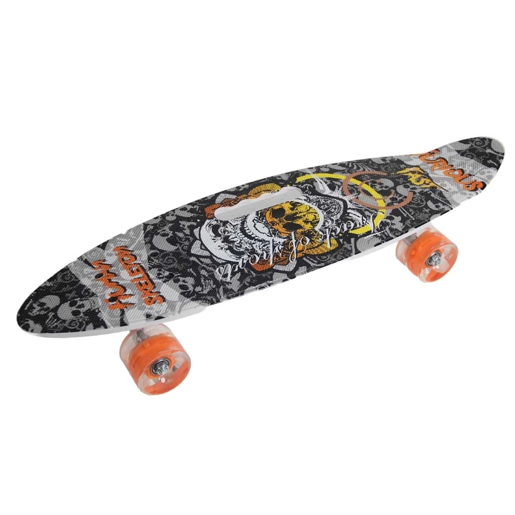 Nessiworld Desenli Orta Boy Işıklı Kaykay 60 cm