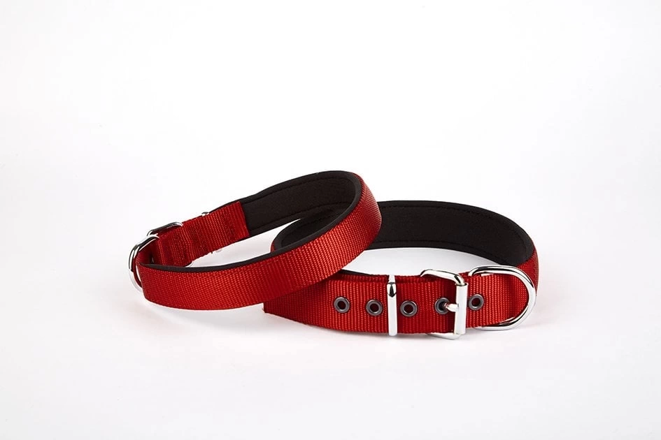 Dokuma Köpek Boyun Tasması 45-52 cm Kırmızı