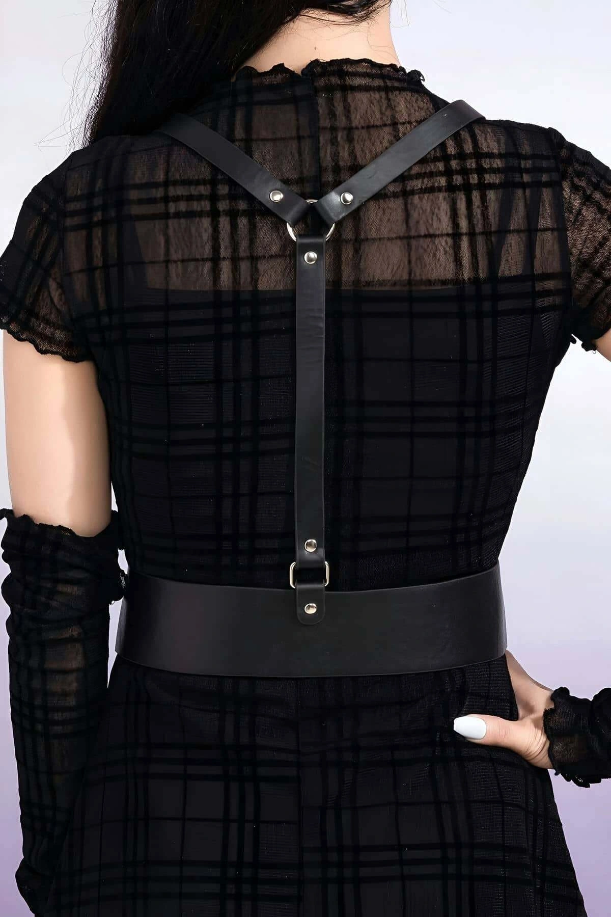 Elbise Üstü Deri Harness - Brf925