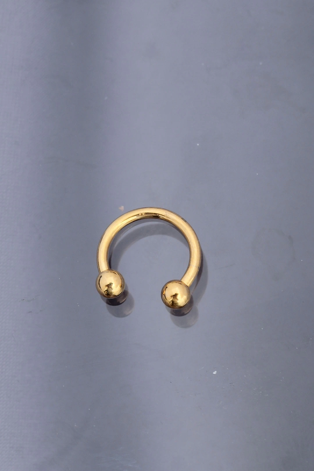 Gold Renkli Yarım Halka 316L Cerrahi Çelik Piercing