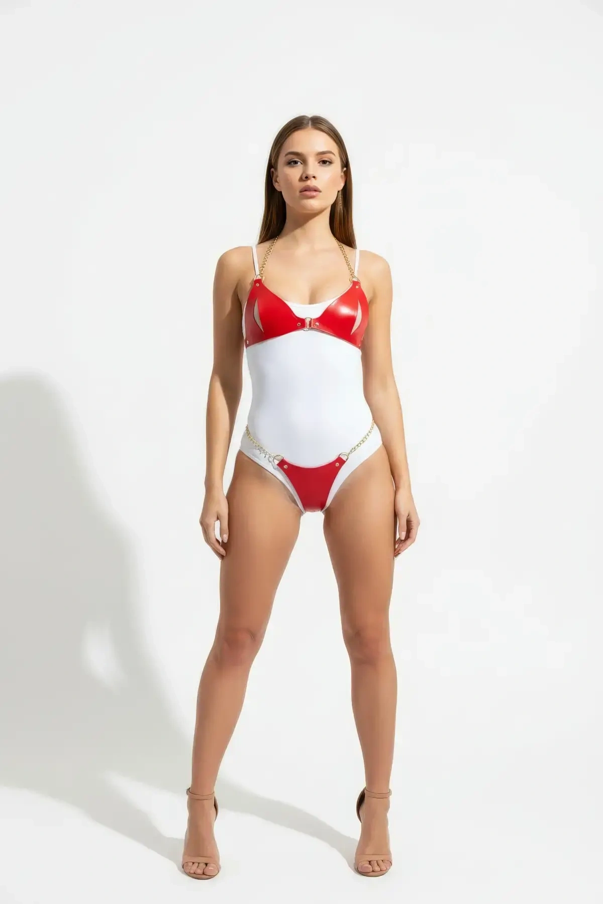 Gümüş Kadın Kemer Zincir Detaylı İnce Vücut Aksesuarı - Brf1424