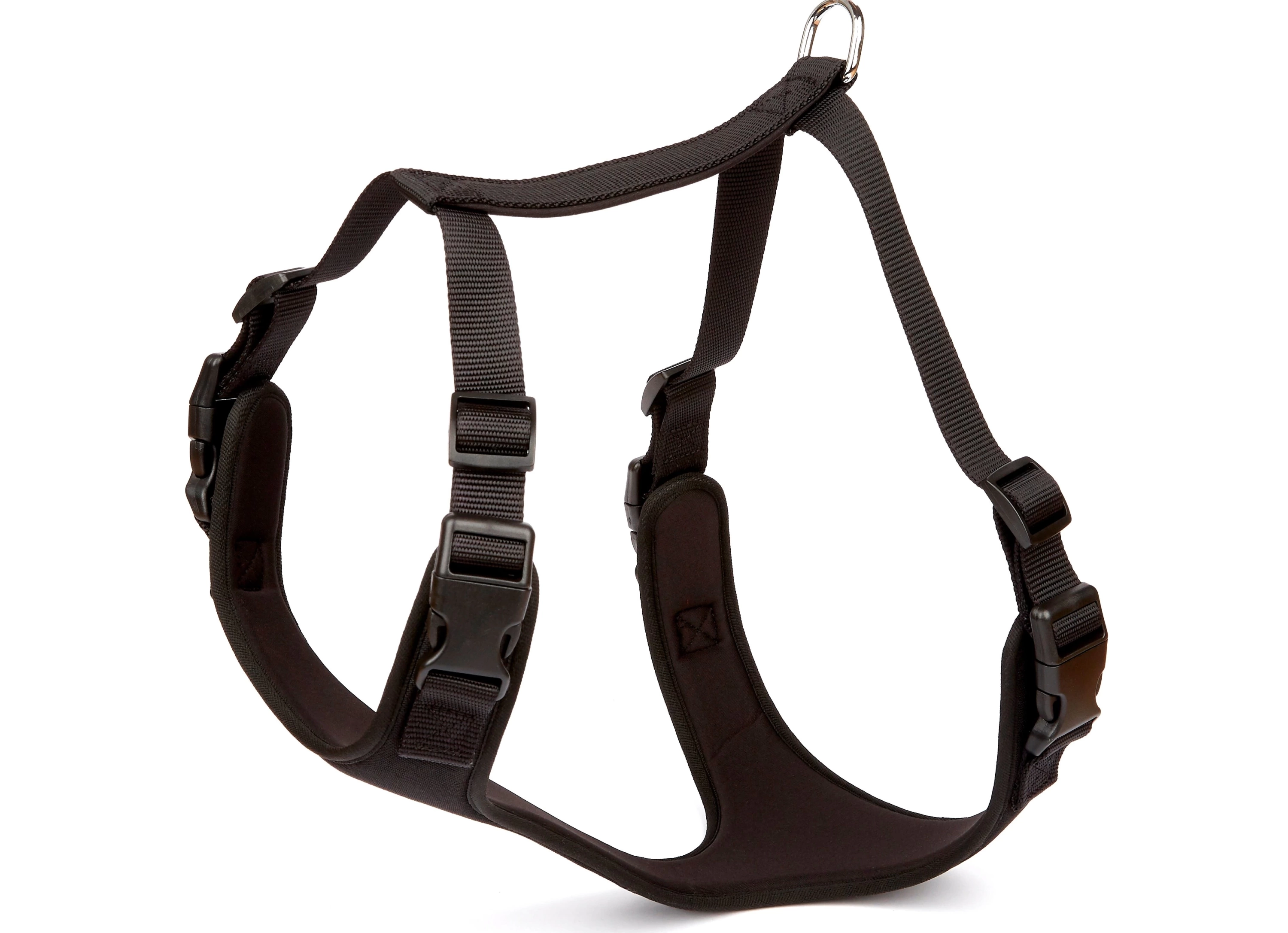 Havalı Ped Dokuma Köpek Göğüs Tasması 50/70 cm Siyah