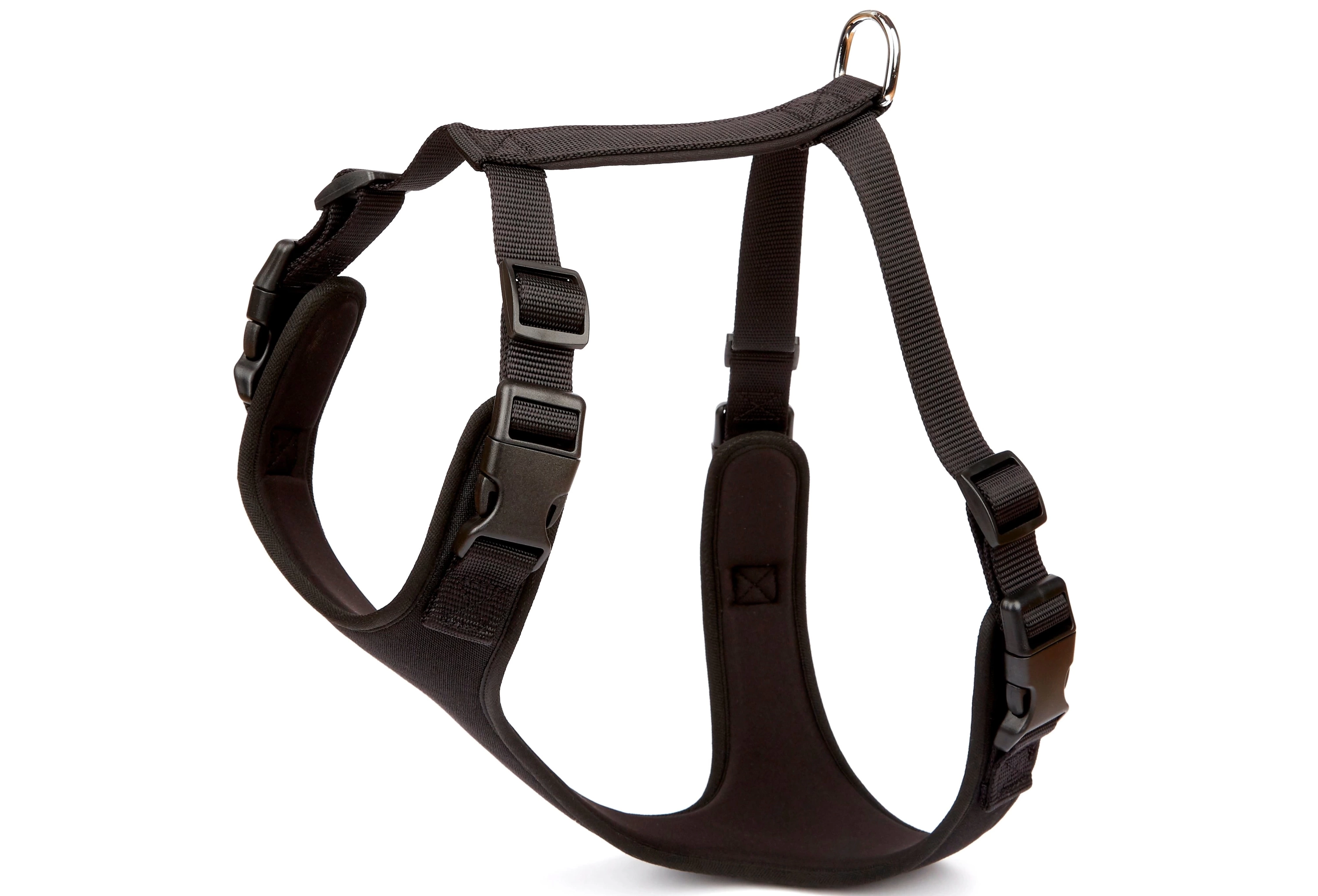 Havalı Ped Dokuma Köpek Göğüs Tasması 60/85 cm Siyah