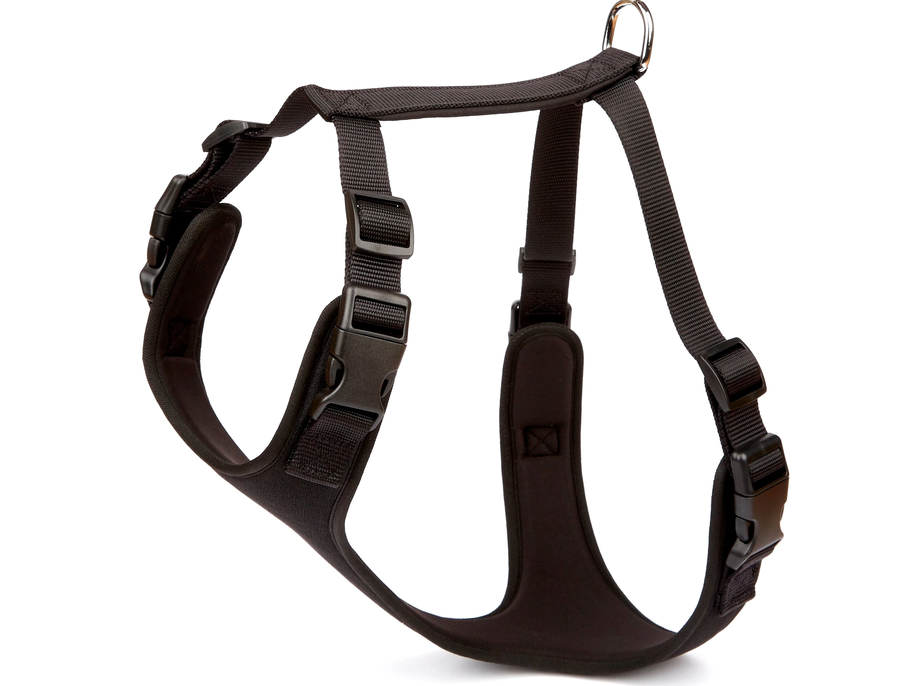 Havalı Ped Dokuma Köpek Göğüs Tasması 70/95 cm Siyah