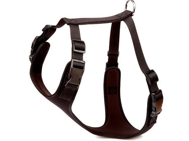 Havalı Ped Dokuma Köpek Göğüs Tasması 70/95 cm Siyah