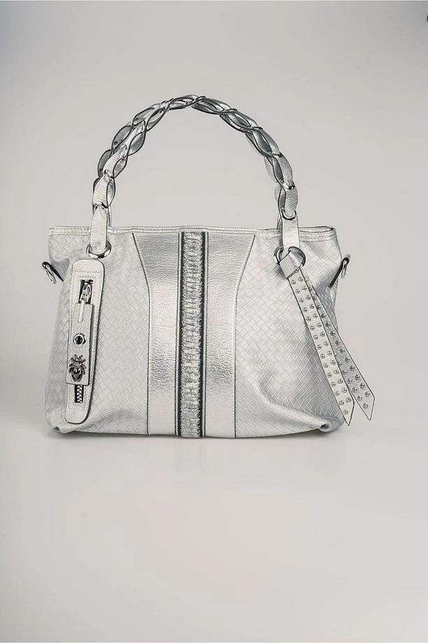 Jaxe Gri Cilt Omuz Çantası