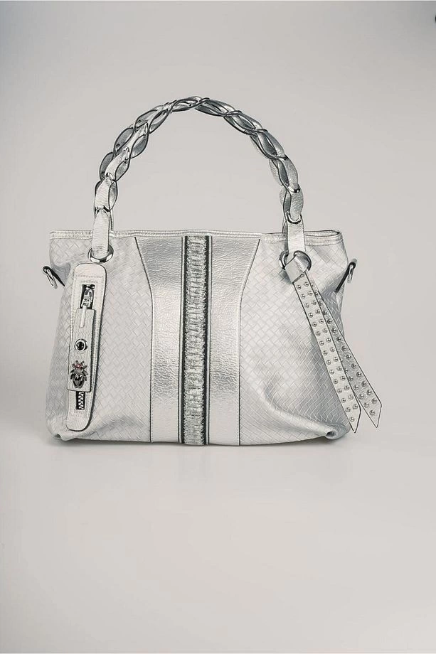 Jaxe Gri Cilt Omuz Çantası