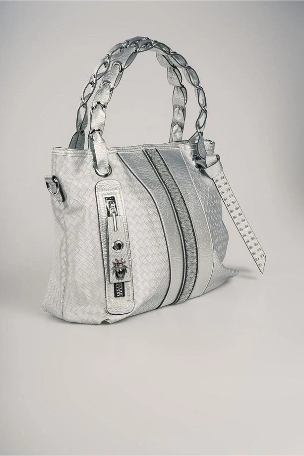 Jaxe Gri Cilt Omuz Çantası