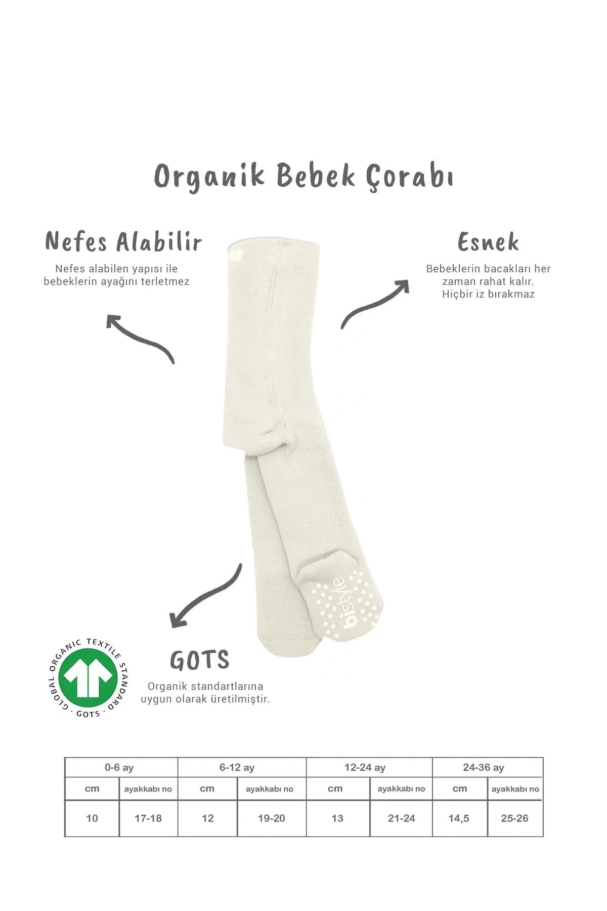 Kaymaz Basic Külotlu Çorap 50501 Ekru