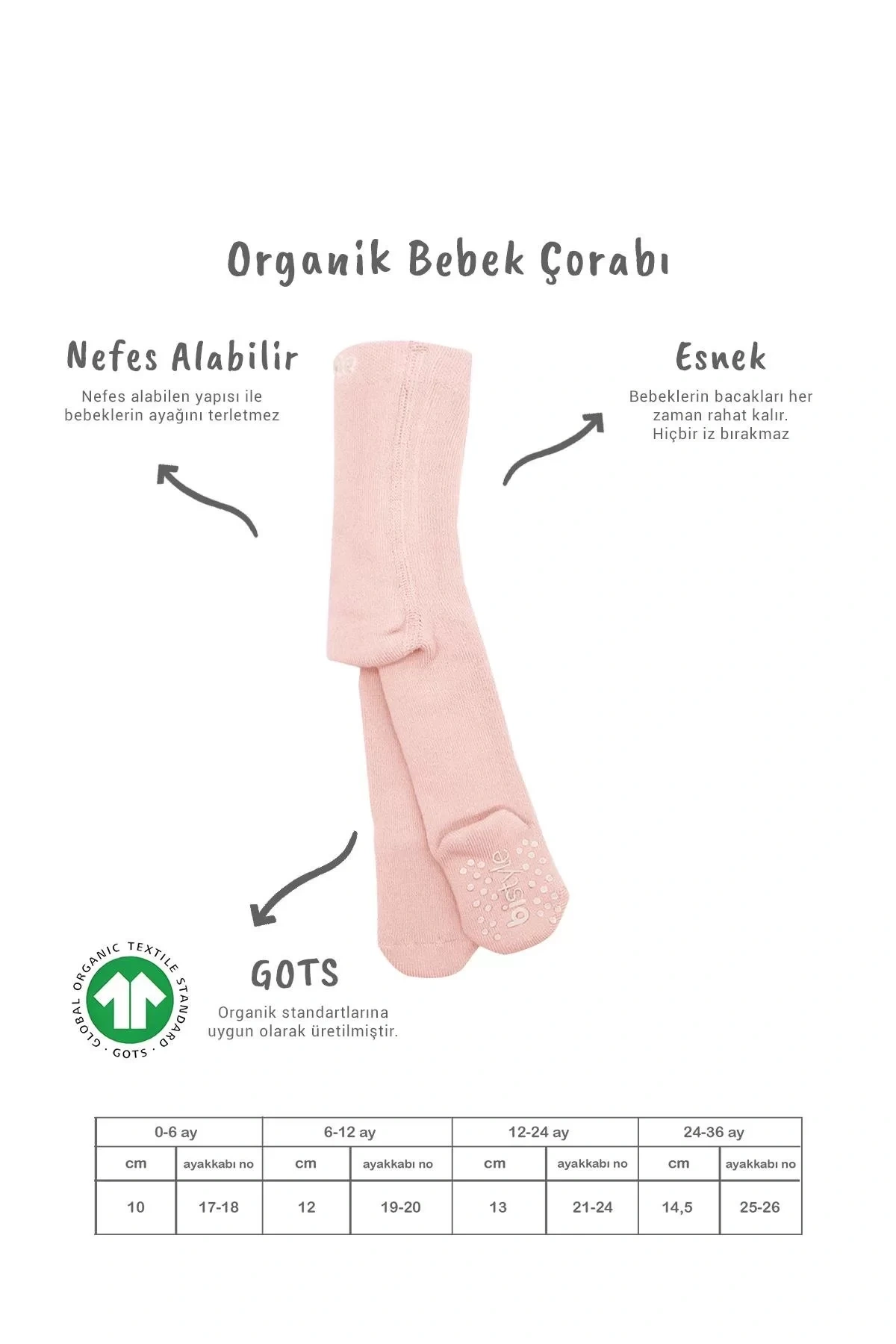 Kaymaz Basic Külotlu Çorap 50501 Pembe