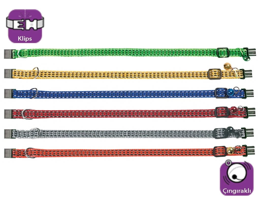 Kedi Tasma Çing. 25-35Cm Karişik Renkli