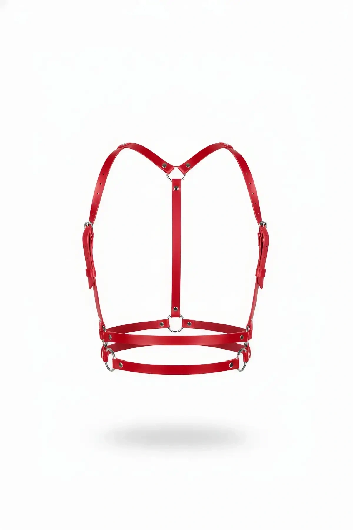 Kırmızı Kadın Kemer Halka Detaylı Vücut Aksesuarı - Brf210