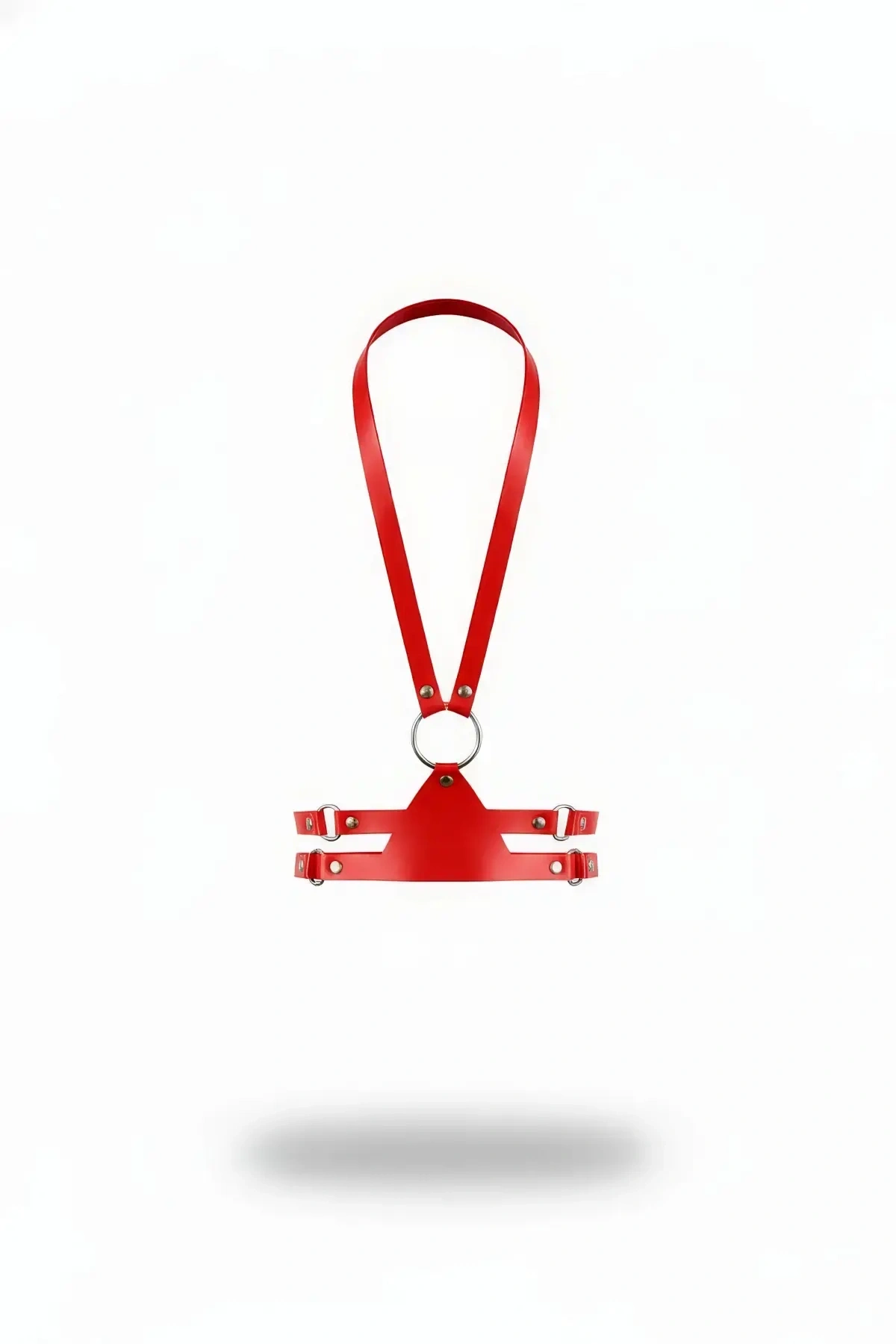 Kırmızı Kadın Kemer O Halka Detaylı Vücut Aksesuarı - Brf20