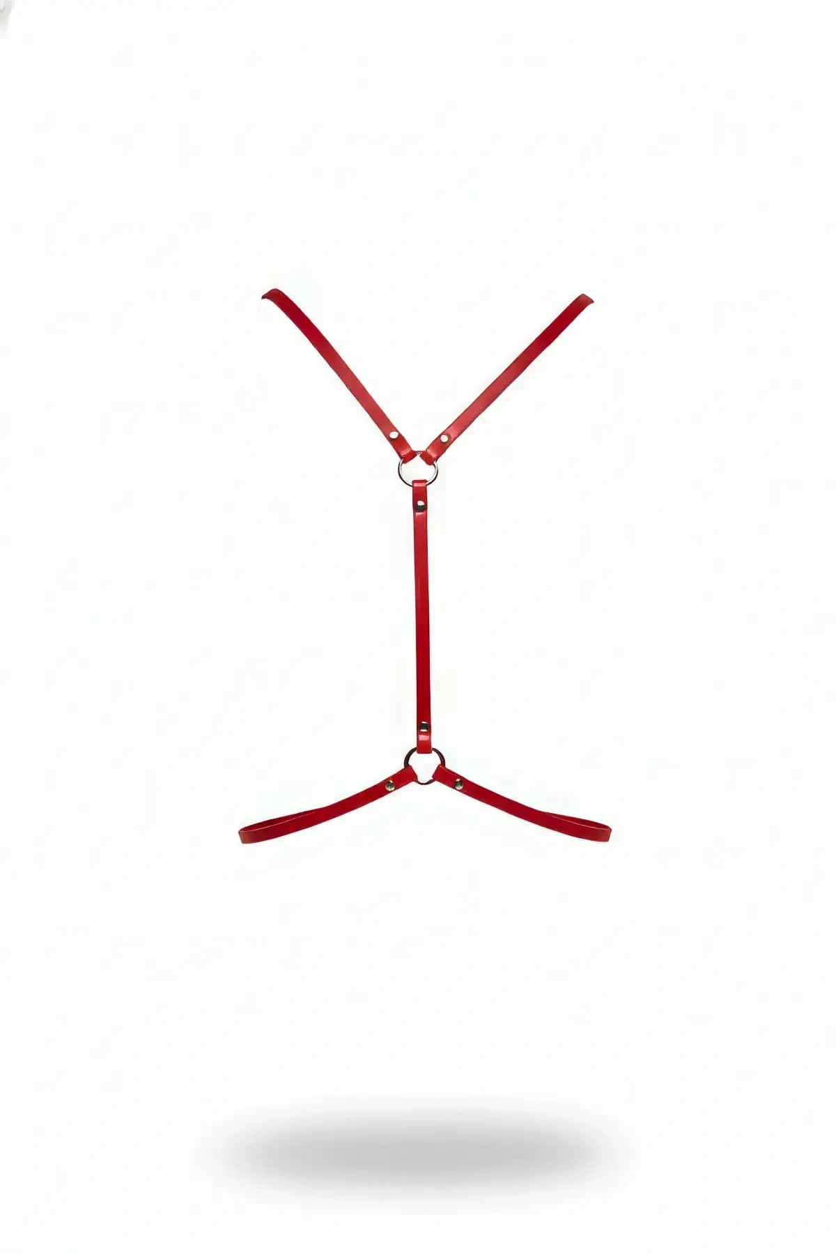 Kırmızı Kadın Kemer O Halka Detaylı Vücut Kemer - Brf202