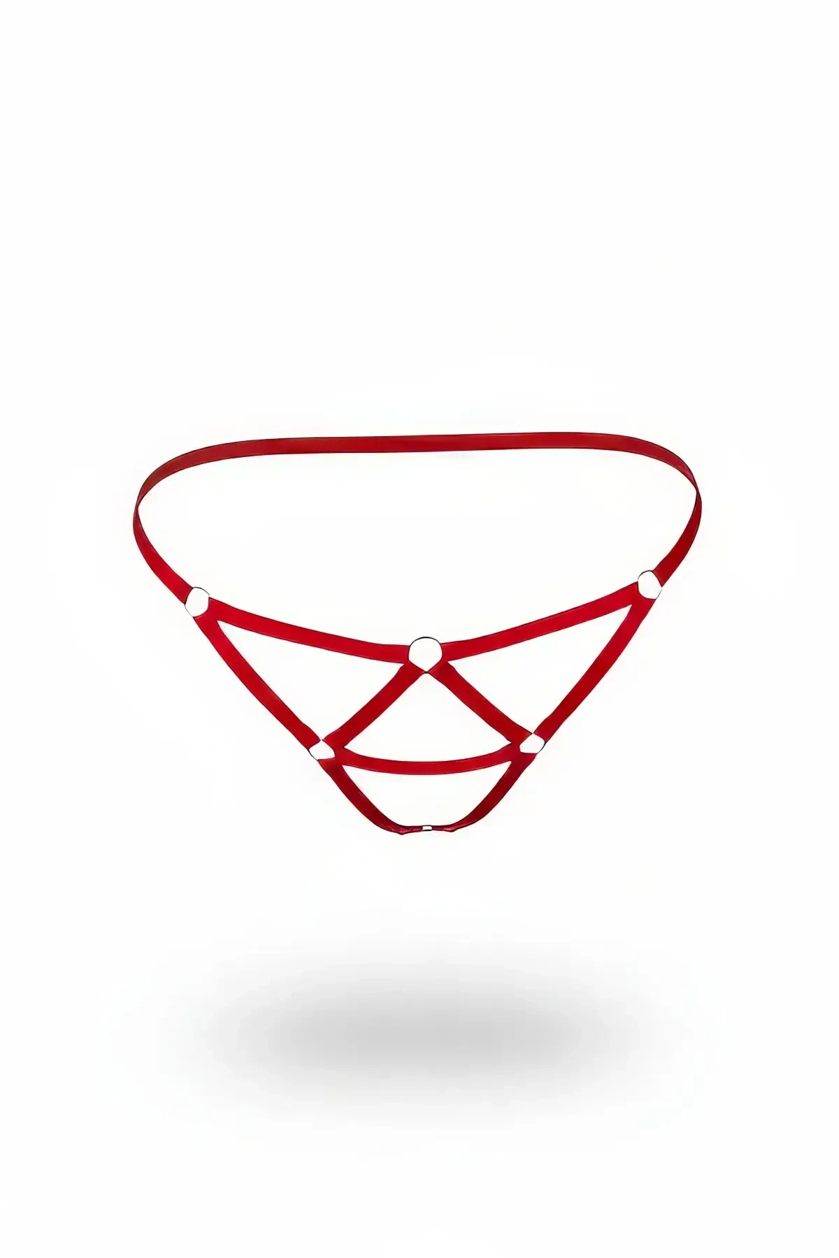 Kırmızı Tanga - Külot O Halkalı Bant Detaylı - Brf1206