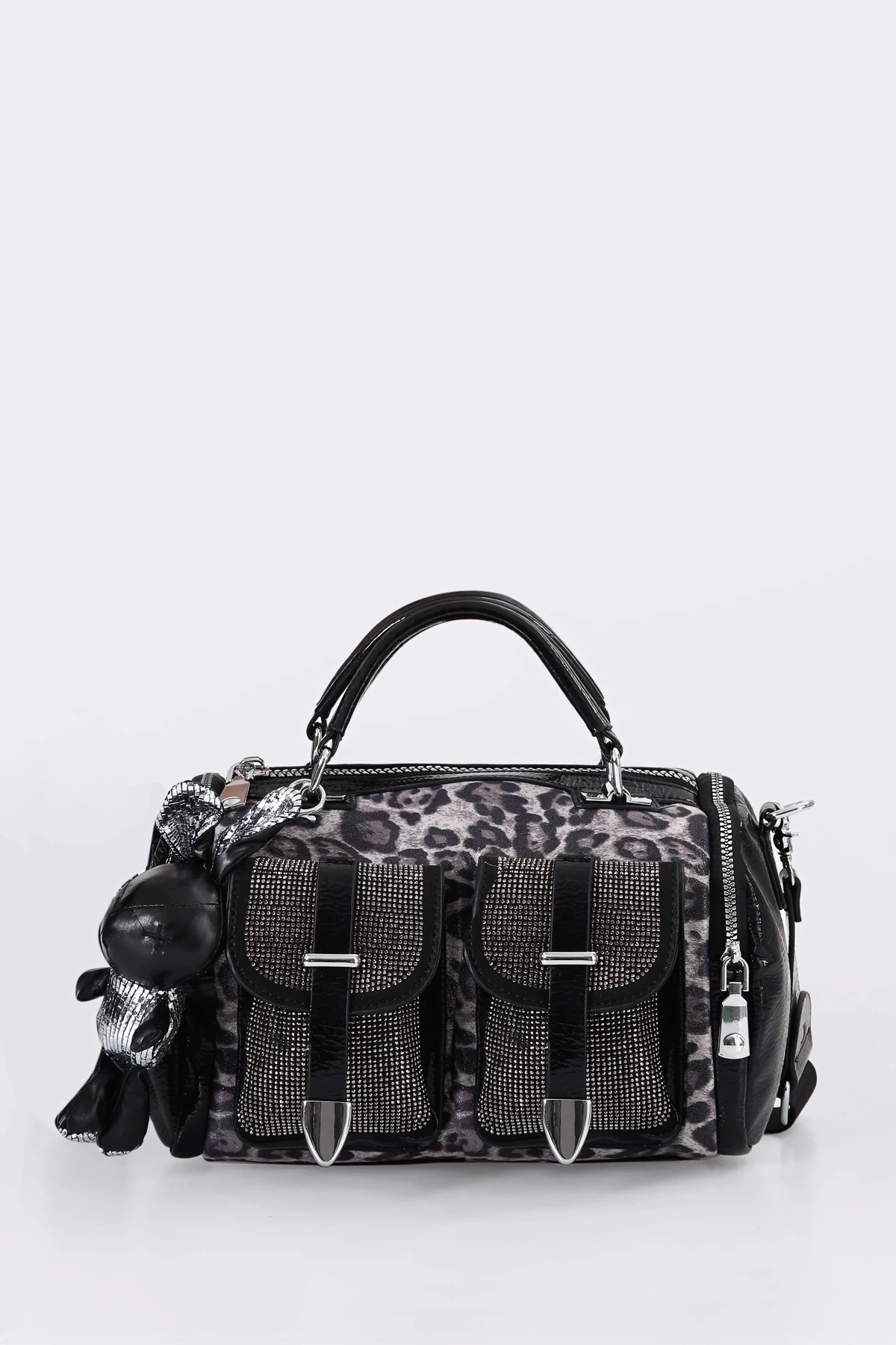 Kiwer Siyah Cilt Omuz Çantası