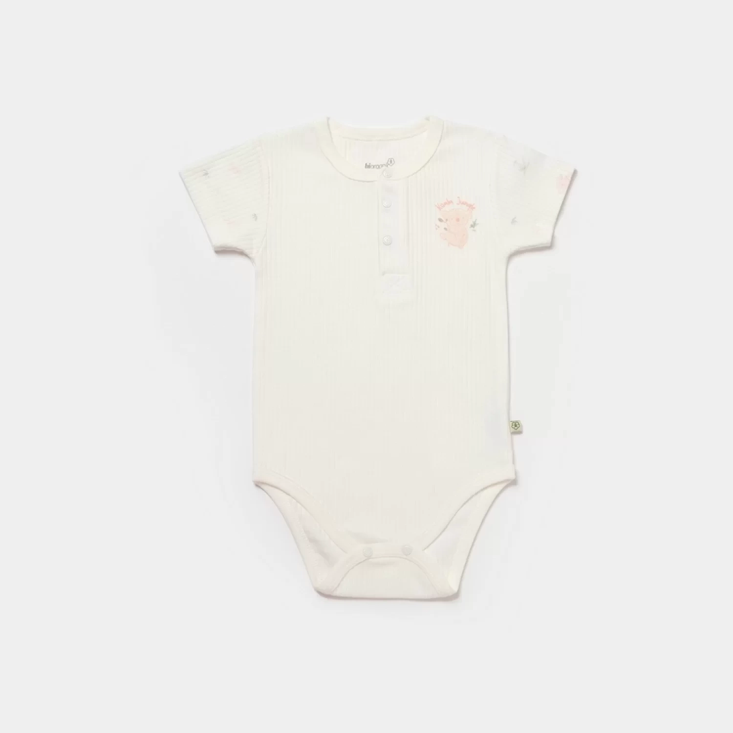 Koala Jungle Kısa Kol Bebek Body  Pembe