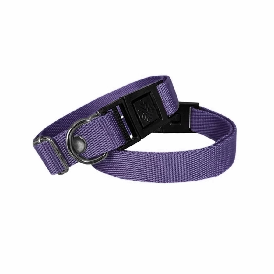 Köpek Tasması Dokuma 2 cm - Min: 30 cm - Max: 50 cm Mor