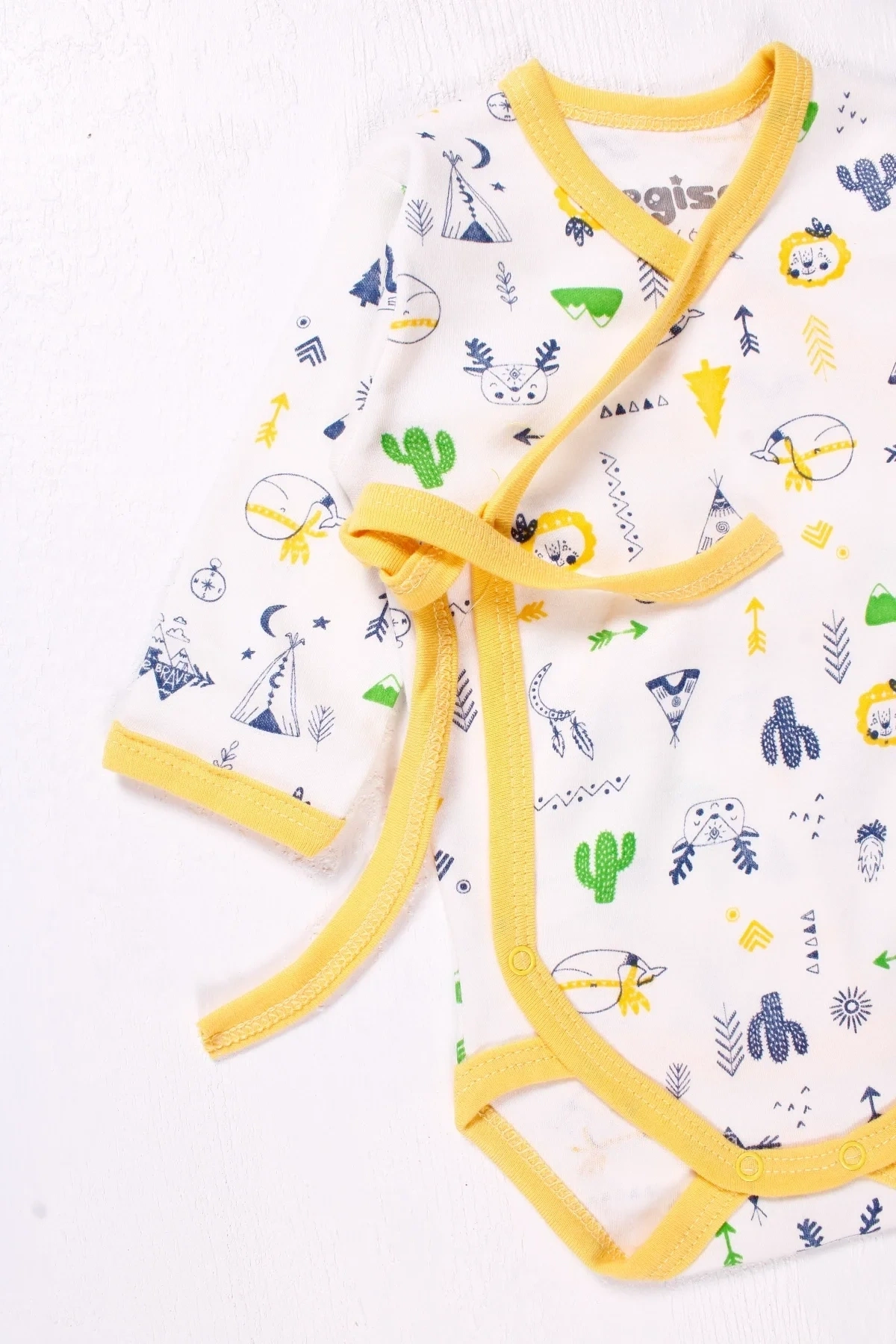 Kruvaze Bağlamalı Camp Desenli 2li Erkek Takım