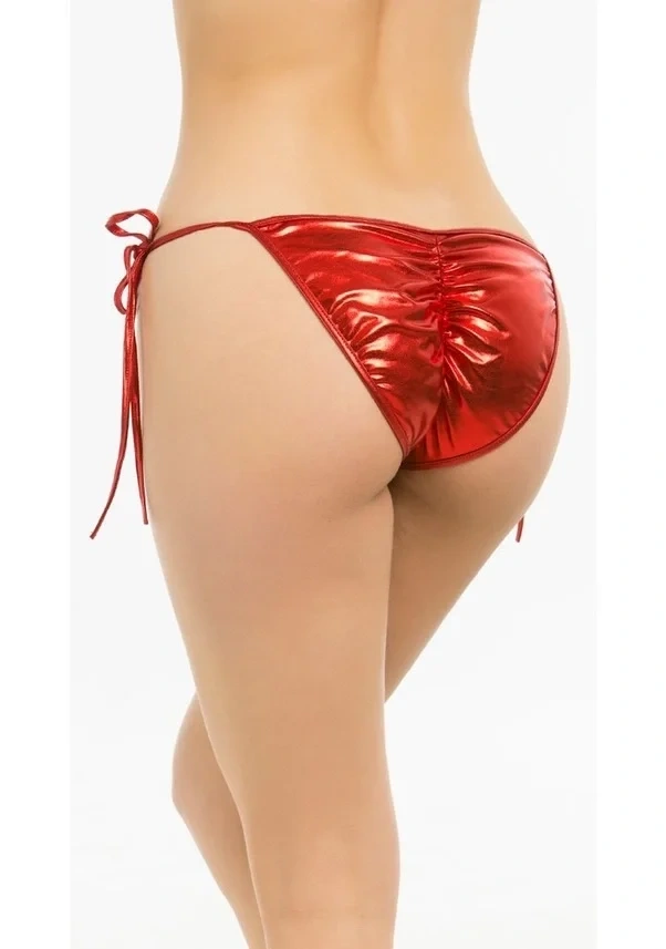 Lesca Fantazi Aşk Kırmızısı Seksi Yandan Bağlamalı String - Külot