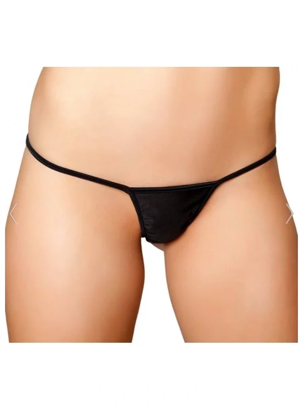 Lesca Fantezi Siyah Lame String Tanga