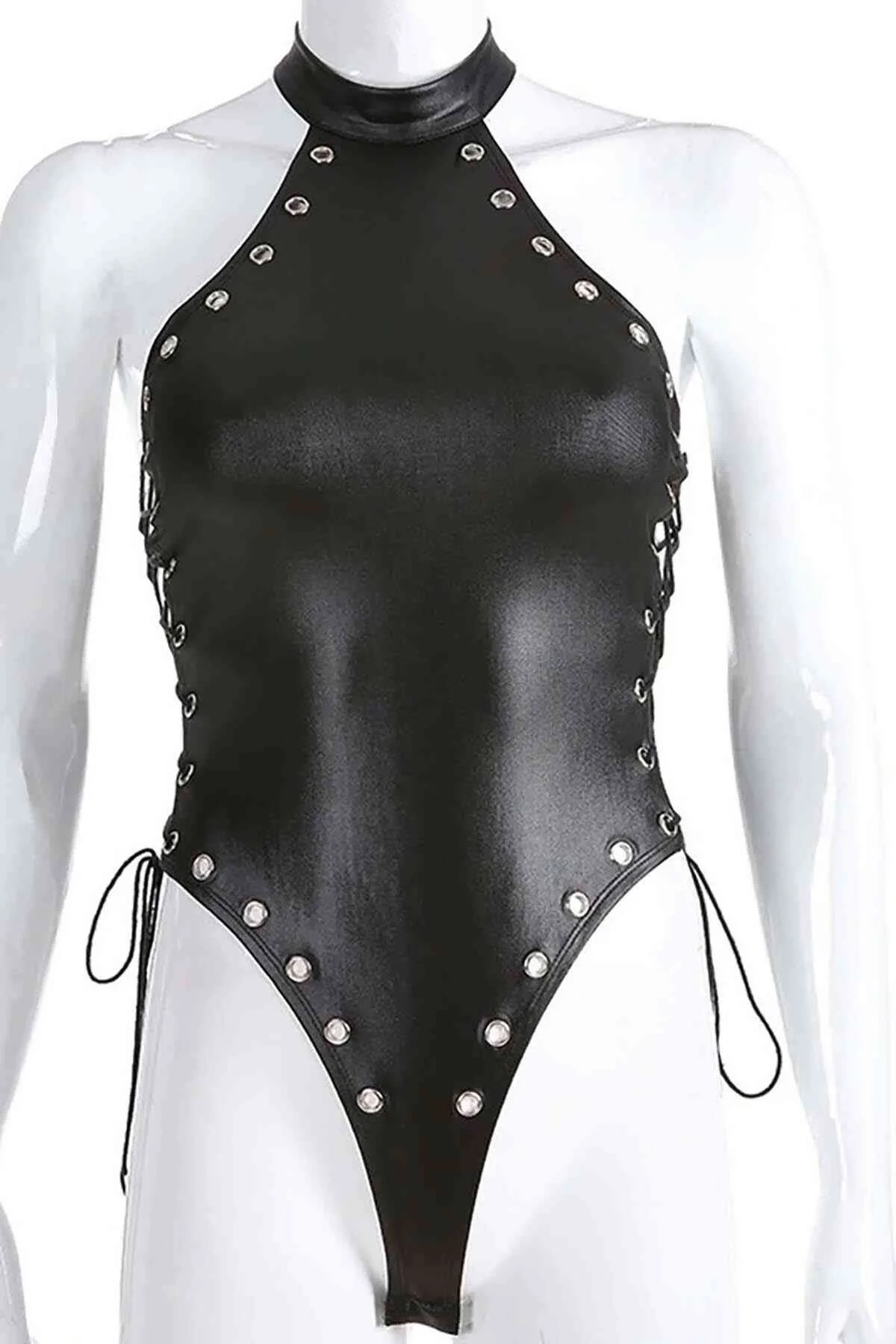 Lesca Fantezi Yanları Kuş Gözlü Yandan Bağlamalı Seksi Babydol