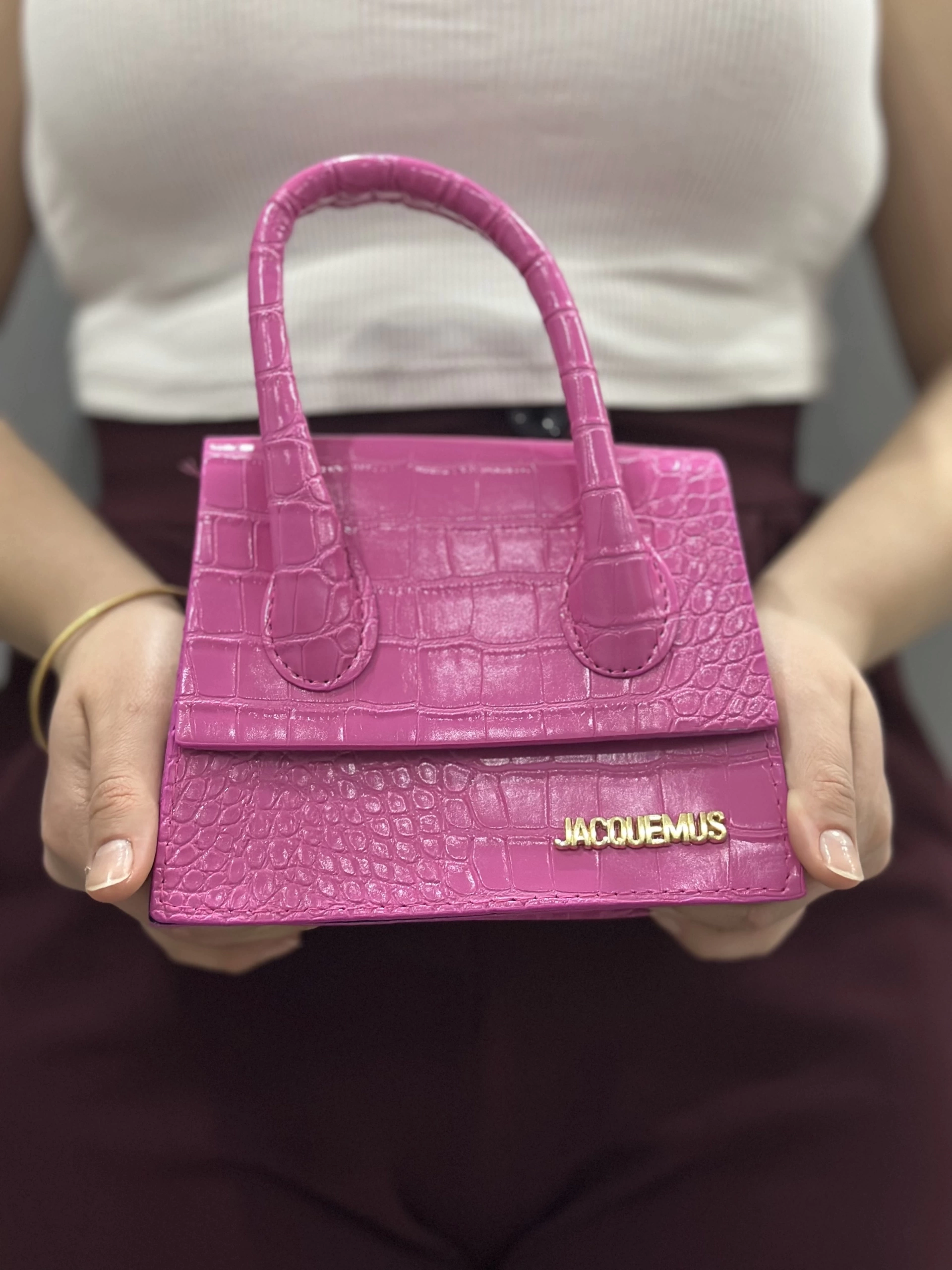 Luxe pembe cilt çanta